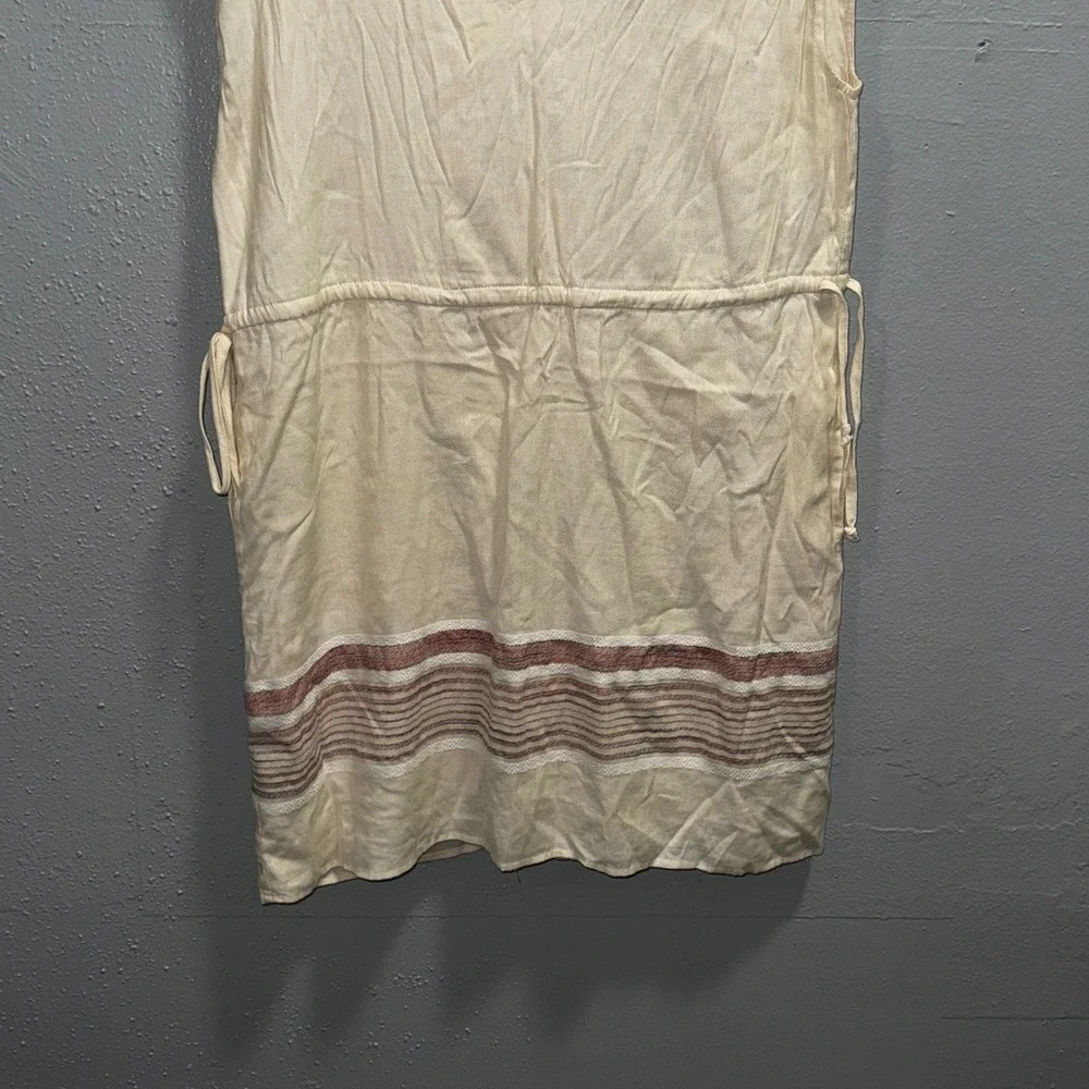 Universal Thread‎ Cream Dress with Striped Detail
